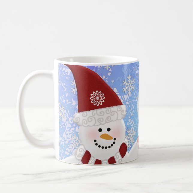 Monogram Personalized: Snowman Mug (Left)