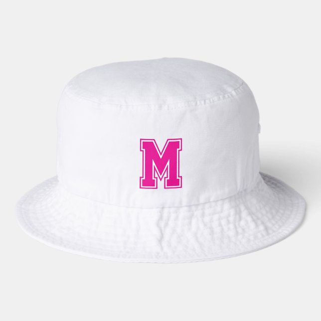 Monogram Personalized Varsity  Bucket Hat (Front)