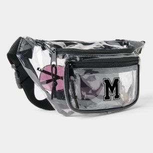 Monogram Personalized Varsity  Clear Fanny Pack