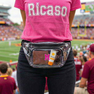 Monogram Personalized Varsity Clear Fanny Pack