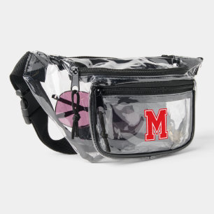 Monogram Personalized Varsity  Clear Fanny Pack