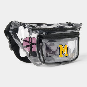 Monogram Personalized Varsity Clear Fanny Pack