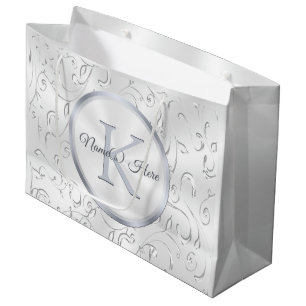 Monogram, Personalized Wedding Gift Bags, 4 Sizes Large Gift Bag