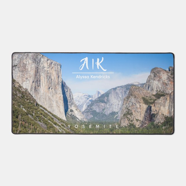 Monogram Personalized Yosemite Desk Mat (Front)