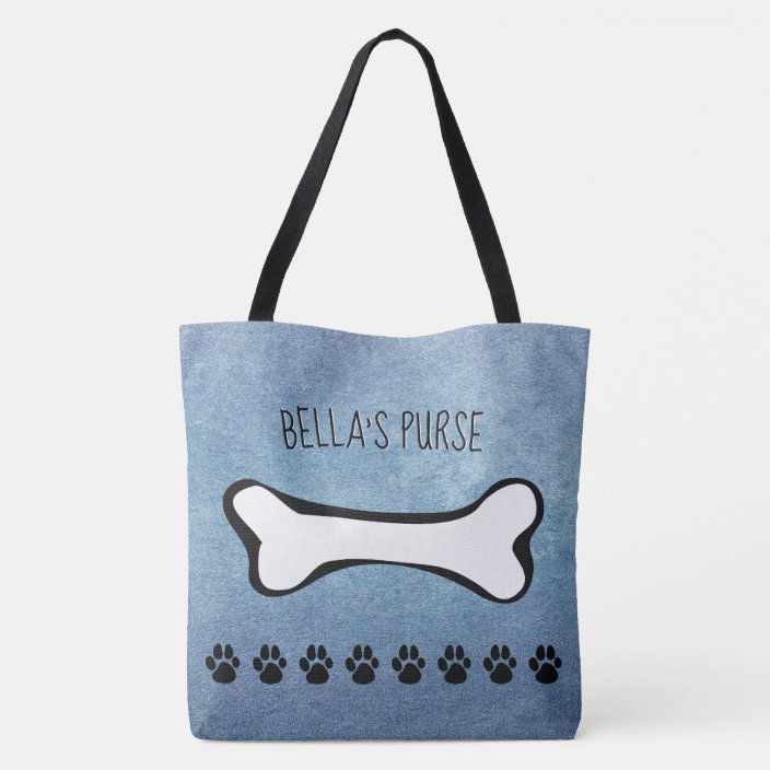 blue tote purse