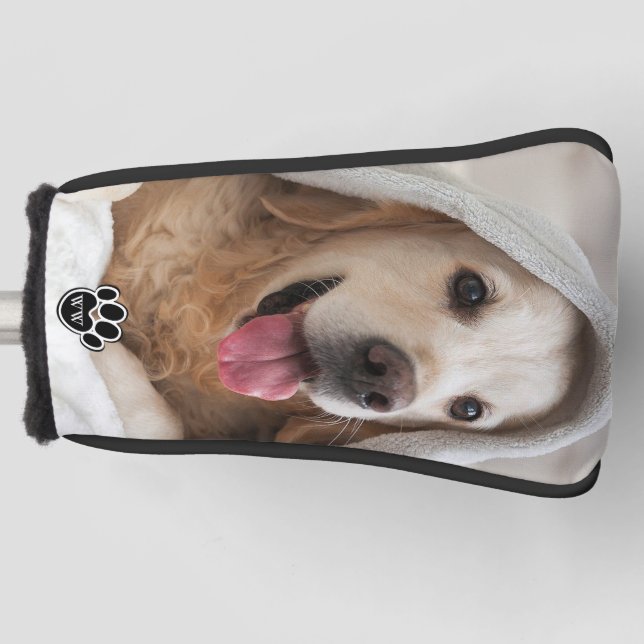 Monogram Pet Photo PUTTER Golf Head Cover (Front)