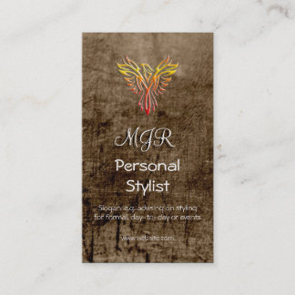 Monogram, Phoenix Personal Stylist, leather-effect Business Card