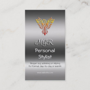 Monogram, Phoenix Personal Stylist, metal-effect Business Card