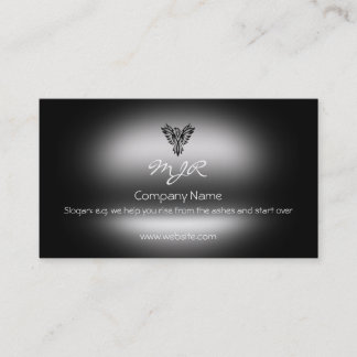 Monogram, Phoenix Rising, metallic-effect Business Card