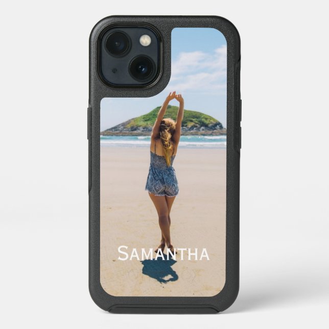 Monogram Photo Add your Photo Customize Otterbox iPhone Case (Back)