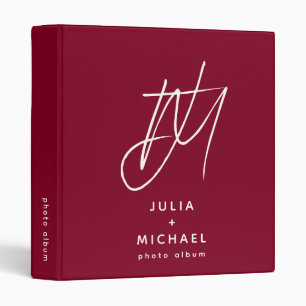 Monogram Photo Album Binder Modern Minimalist