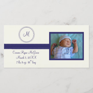 Monogram Photo Card (navy)