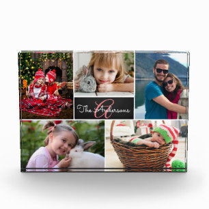 Monogram Photo Collage Family Block