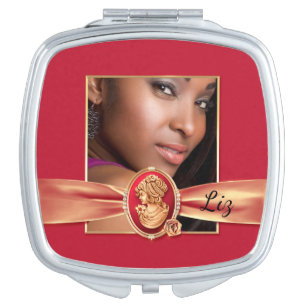 Monogram Photo compact mirror