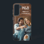 Monogram Photo Couple Wood Personalized Name<br><div class="desc">Monogram Photo Couple Wood Personalized Name Samsung Galaxy Cases features your favorite photo with your personalized names and monogram on a wooden accent. Perfect as a gift for husband or boyfriend for birthday,  Christmas,  Valentine's Day,  anniversary and more. Designed by ©Evco Studio www.zazzle.com/store/evcostudio</div>