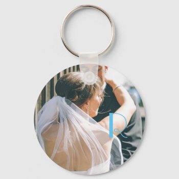 Monogram Photo Keychain by WeddingButler at Zazzle