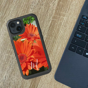 Monogram Photo Orange Daisy iPhone 13 Case