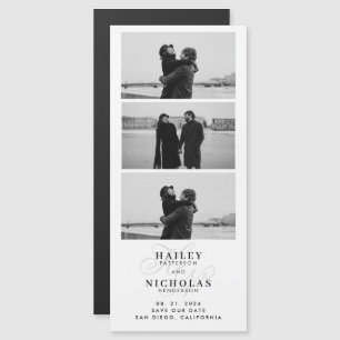 Monogram Photo Strip Magnetic Wedding
