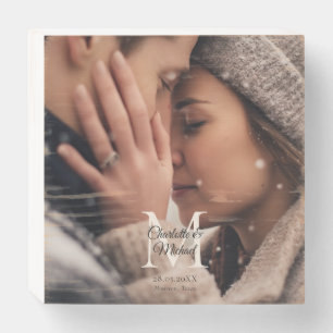 Monogram Photo Wedding Box Geschenkschachtel