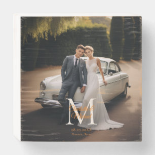 Monogram Photo Wedding Box Geschenkschachtel