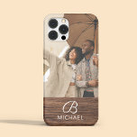 Monogram Photo Wood Grain Timber Personalized Name iPhone 15 Pro Max Case<br><div class="desc">Monogram Photo Wood Grain Timber Personalized Name iPhone 15 Pro Max Cases features your favorite photo with your personalized name and monogram on a wooden accent. Personalize by editing the text in the text boxes provided. Designed by ©Evco Studio www.zazzle.com/store/evcostudio</div>