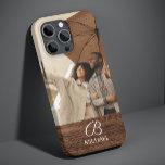 Monogram Photo Wood Grain Timber Personalized Name iPhone 13 Case<br><div class="desc">Monogram Photo Wood Grain Timber Personalized Name iPhone Cases features your favorite photo with your personalized name and monogram on a wooden accent. Personalize by editing the text in the text boxes provided. Designed by ©Evco Studio www.zazzle.com/store/evcostudio</div>