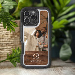 Monogram Photo Wood Grain Timber Personalized Name iPhone 16 Pro Max Case<br><div class="desc">Monogram Photo Wood Grain Timber Personalized Name iPhone 16 Pro Max Cases features your favorite photo with your personalized name and monogram on a wooden accent. Personalize by editing the text in the text boxes provided. Designed by ©Evco Studio www.zazzle.com/store/evcostudio</div>