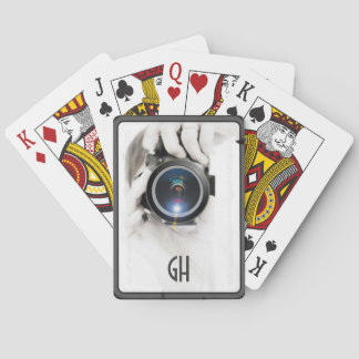 Monogram Photographer Poker Cards
