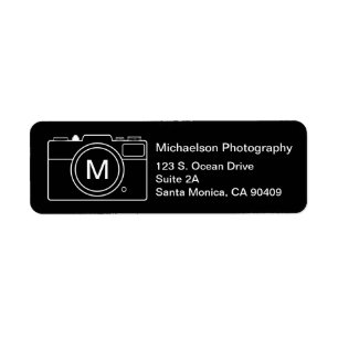 Monogram Photography Return Address Labels