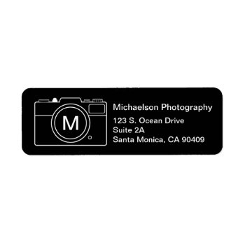 Monogram Photography Return Address Labels by mazarakes at Zazzle