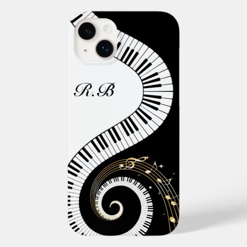 Monogram Piano Keys and  Musical Notes Case_Mate iPhone 14 Plus Case