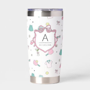 Monogram Pickleball Cup Gift for Her Insulated Tumbler