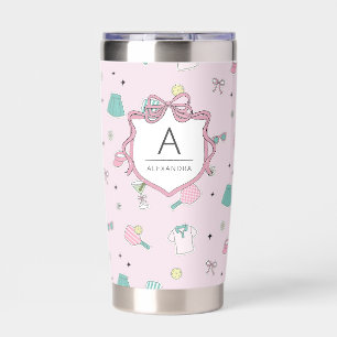 Monogram Pickleball Cup Gift for Her Insulated Tumbler