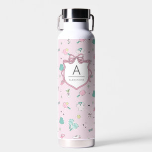 Monogram Pickleball Gift for Her Water Bottle