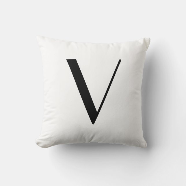 Monogram Pillows Letter V (Front)