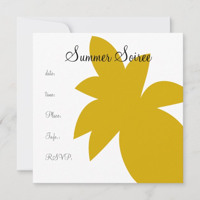Monogram Pineapple Invitation (Front)