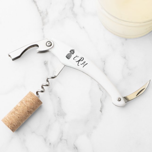 Monogram Pineapple Wine Key Waiter's Corkscrew (Front)