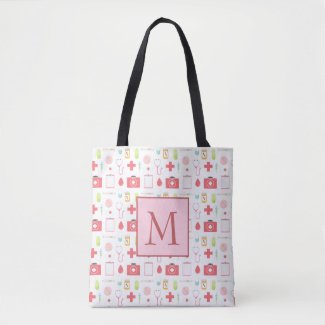 Monogram Pink and White Nurse