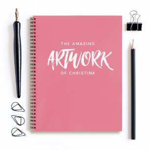 Monogram Pink Artist Sketchbook Notebook