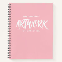 Monogram Pink Artist Sketchbook Notebook