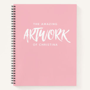Monogram Pink Artist Sketchbook Notebook