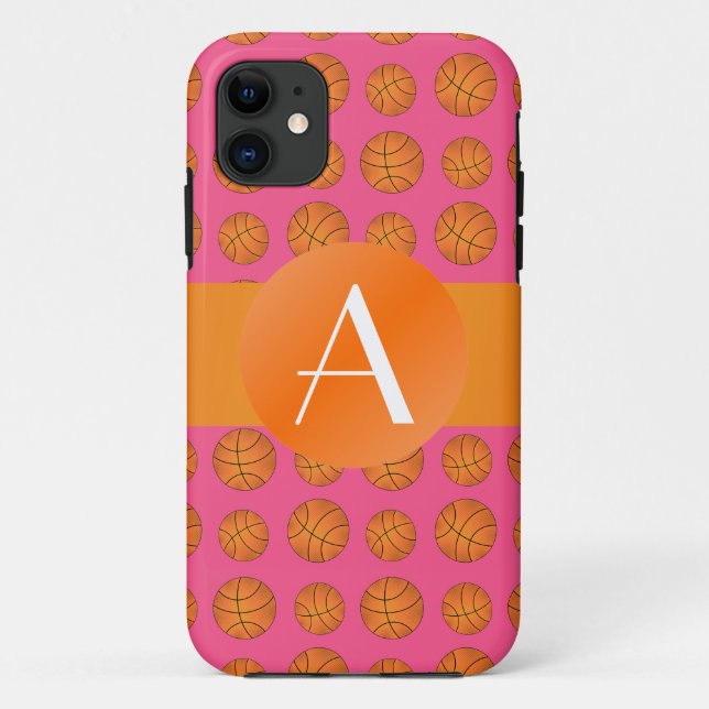 Monogram pink basketballs Case-Mate iPhone case (Back)