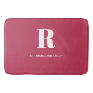 Monogram Pink  Bath Mat
