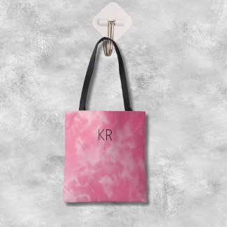 Monogram Pink Blush Tie Dye