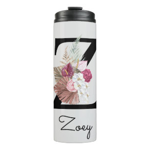 Initial Water Bottle - Pink, Z