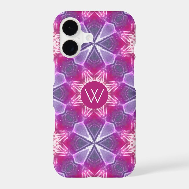 Monogram Pink Boho Pattern Iphone Case (Back)