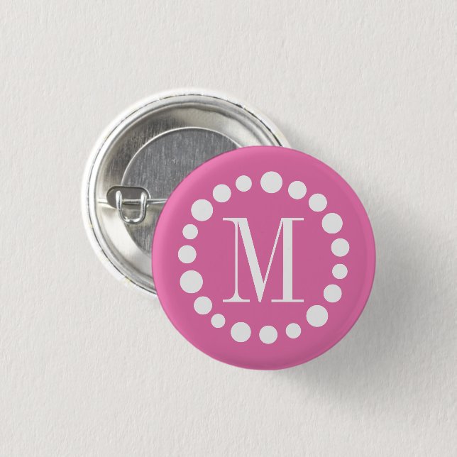Monogram Pink Button (Front & Back)