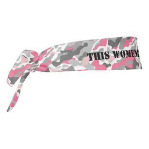 Monogram Pink Camo Women for Trump Tie Headband
