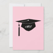 Monogram Pink Camouflage Graduation Party Invite (Back)