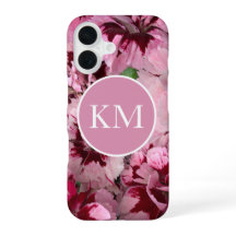 Monogram Pink Carnation January Birthday Flower